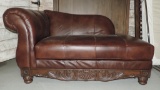 Leather Fainting Couch/Chaise