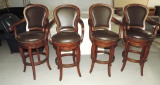 Set of Four Kaun Liang Bar Stools