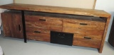 Rustic Wood and Metal Cabinet