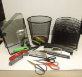 Metal Desk Organizer Lot