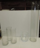 Lot of Five Glass Vases