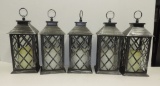 Lot of Five Candle Lanterns