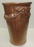 Concrete Vase with Scallop Applique and Bows