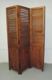Tri-Fold Wooden Screen