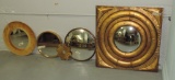 Lot of Five Gold Mirrors