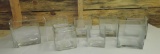 Square Glass Vase Lot