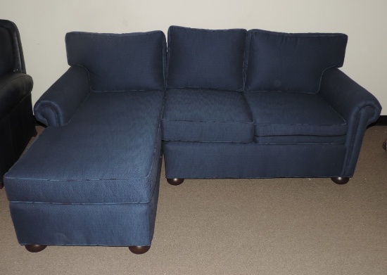 Royal Blue Sofa with Chaise