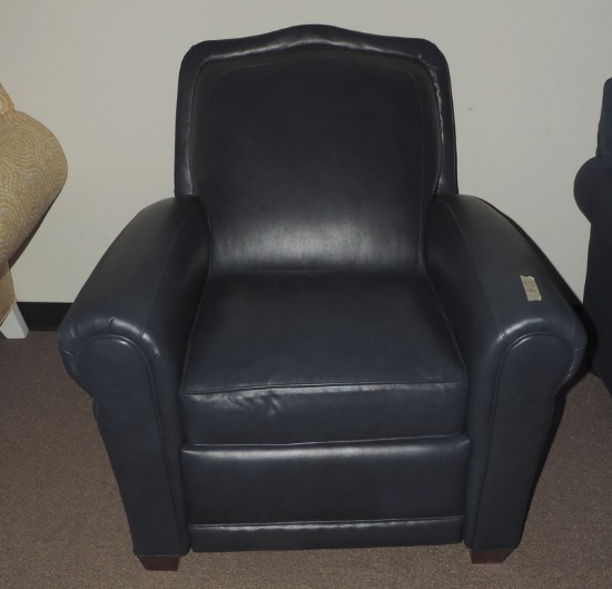 Kenzie Plus Saint Navy Leather Chair