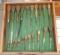 Antique Chisel Collection in Wooden Shadowbox