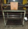 2 Tier Roll Around Metal Work Table With Box Of Chains