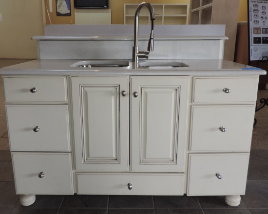 Quartz Counter Top and Sink Display Unit