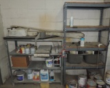 Lot of Two (2) Metal Shelving Units with Contents