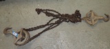 Vintage One Ton Chester Block and Tackle