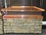 Copper Chimney Cap with Faux Chimney Display