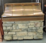 Copper Chimney Cap with Faux Chimney Display