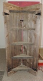 Rustic Barnwood Corner Shelf