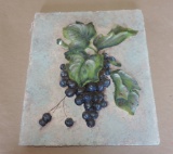 Display Tile with Grape Design