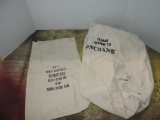 Two (2) Vintage Cloth Bank Bags