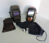 Two (2) Welding Helmets & Gloves