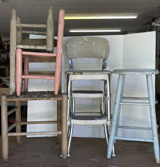 Lot Of Chairs & Stools