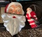 2 Blow molds Light Up Santa's