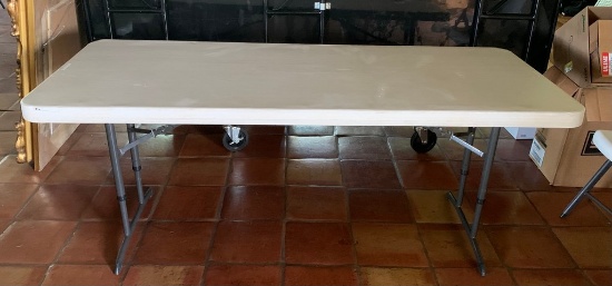 5 Lifetime White Plastic Folding Tables