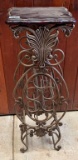 Heavy Cast Metal Ornate Wine Rack
