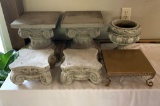 Column Shape Plant Stand & Metal Low Stand