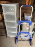Stackable Plastic Cube, Totes & Folding Hand Truck,