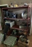 Metal 4 Shelf Rack With Contents
