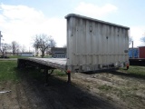 1999 TRANSCRAFT EAGLE 45' TANDEM AXLE COMBO ALUM STEEL FLATBED TRAILER, FRONT AXLE NEEDS TO BE REPLA