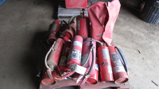 PALLET OF FIRE EXTINGUISHERS