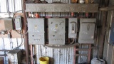 (4) ELECTRICAL BOXES ON WALL