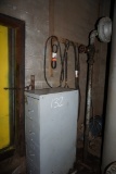 FILE CABINET, BELTS ON WALL, A/C & ELECT HEATER