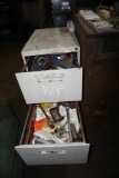 FILING CABINET W/CONTENTS & TRAILER PARTS
