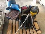 Pallet w/ Pressure Washer Hose,Vac, Coolers & Misc