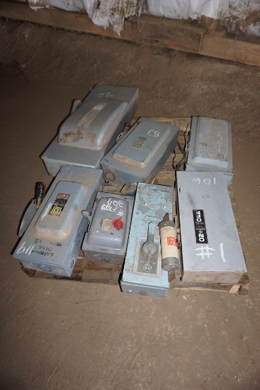 PALLET OF ELECTRICAL BOXES