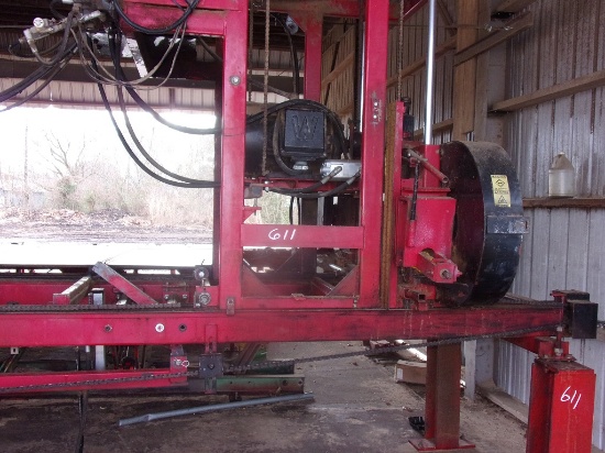 COOK HORIZONTAL BAND SAW  MILL W/40HP ELECT MTR & 38' TRACK