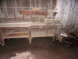 WOODEN TABLE & RADIAL ARM SAW