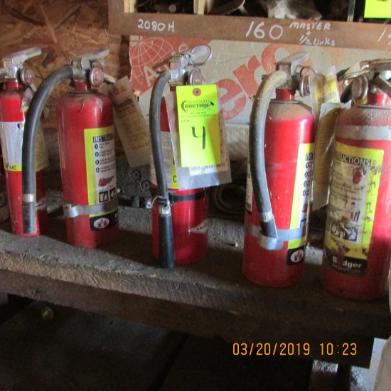 LOT OF SMALL FIRE EXTINGUISHERS