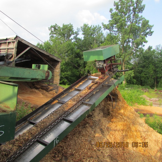 40' BARNSWEEP BARK CONVEYOR W/DRV (UNDER DEBARKER)