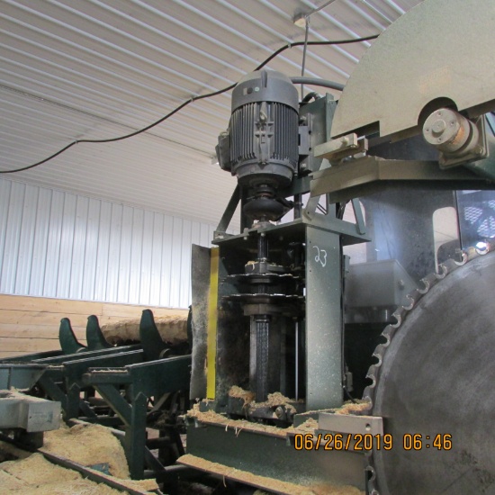 2 SAW VERTICAL EDGER W/50HP ELECT MTR & LASER LIGHT