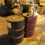 (2) OIL DRUMS & PUMP