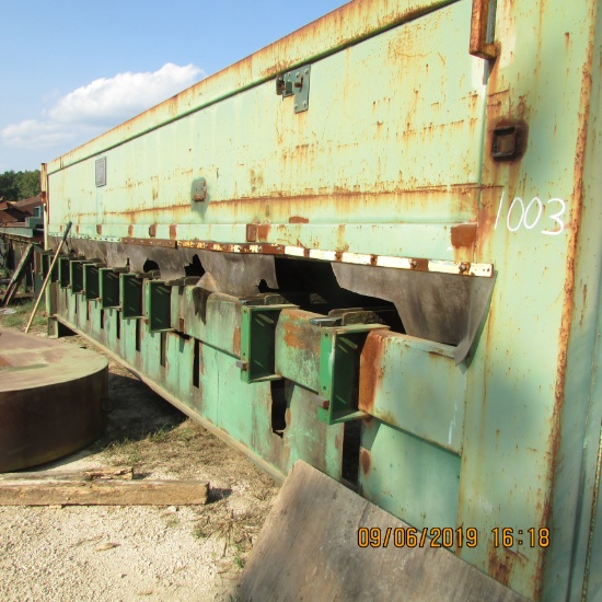 LSI 10 SAW 20' LH DROP SAW TRIMMER W/EVEN END ROLLS & OUTFEED