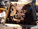 BOX OF SPROCKETS & CHAIN