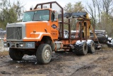 1993 VOLVO LOG TRUCK W/REAR MOUNTED KBL & BUCK SAW HOOK UP