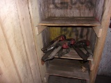 WOODEN CABINET W/(4) NAIL GUNS