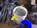 BUCKET OF CHAIN CLEVIS, CHAIN & CHAIRS