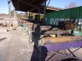 COMPLETE MAT MFG SET W/35' INFEED ROLLCASE, (2) DRILLING HEADS, 5HP 3 PH MTRS, 30' OUTFEED ROLLCASES