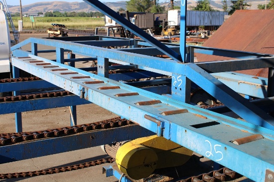 (2) 16' CHOP SAW INFEEDS & FRAME (SELLS AS ONE UNIT)